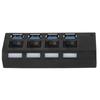 High Speed USB3.0 Splitter 4 Port USB Hub Switch Expansion Port with Power Supply