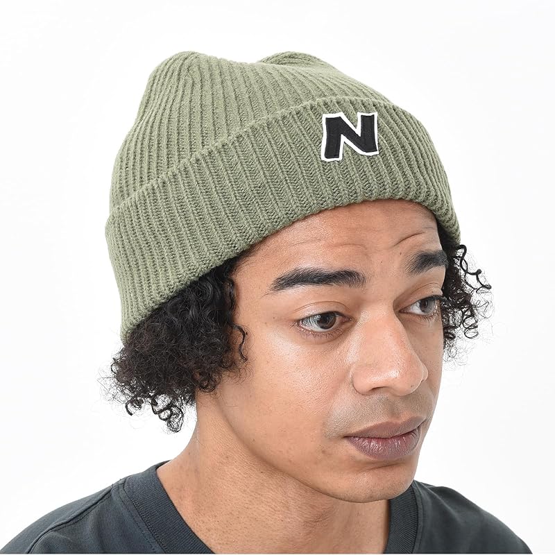 

[New Balance] hat Winter watchman block N beanie LAH33003 DEK (Dark Olivine)