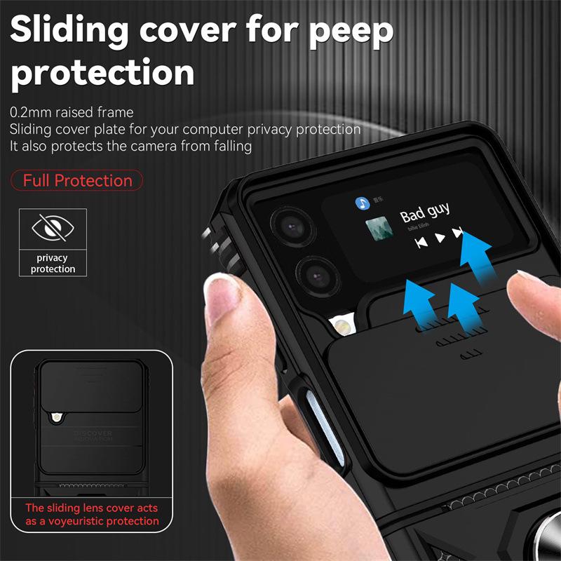 Samsung Z Flip 6/Z Fold 7 Anti-drop Soldier Style Protective Case with Ring Holder