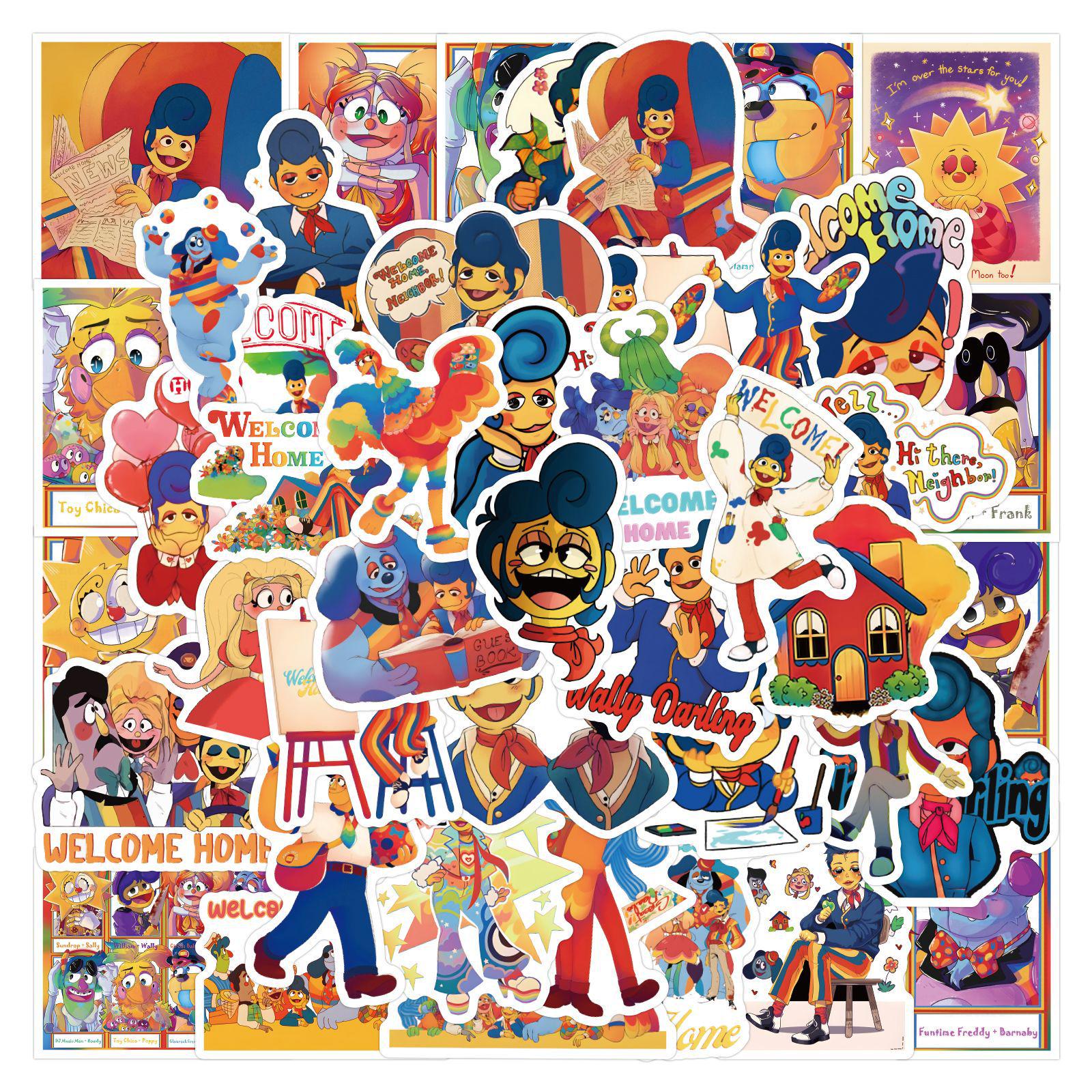 

50pcs Cartoon Wally Darling Graffiti Waterproof Stickers for Luggage, Skateboard, DIY Journal.