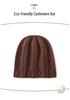 Women's High-End Cashmere Cable Knit Hat - Thickened Warm Fashion for Autumn/Winter 2025