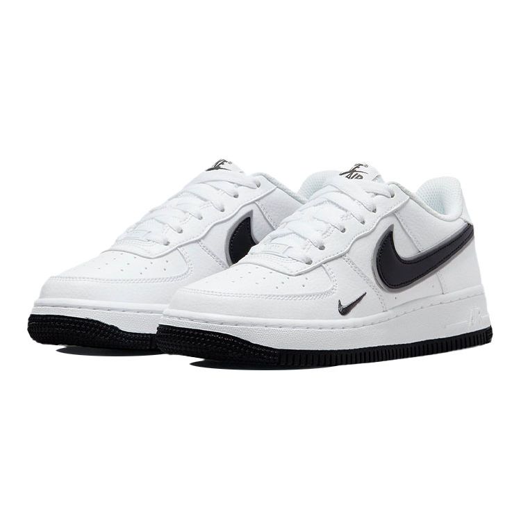 Nike Air Force 1 Leather Comfortable Casual Versatile Low-Top Kids Sneakers Kids Sneakers White Black DX9269-100