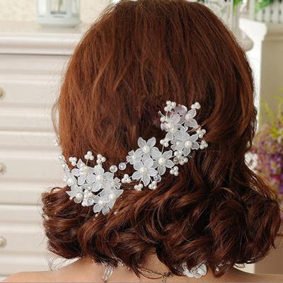 U-Form Brautschmuck Blume Kunstperle Hochzeit Haarnadel Clip Party Kopfbedeckung