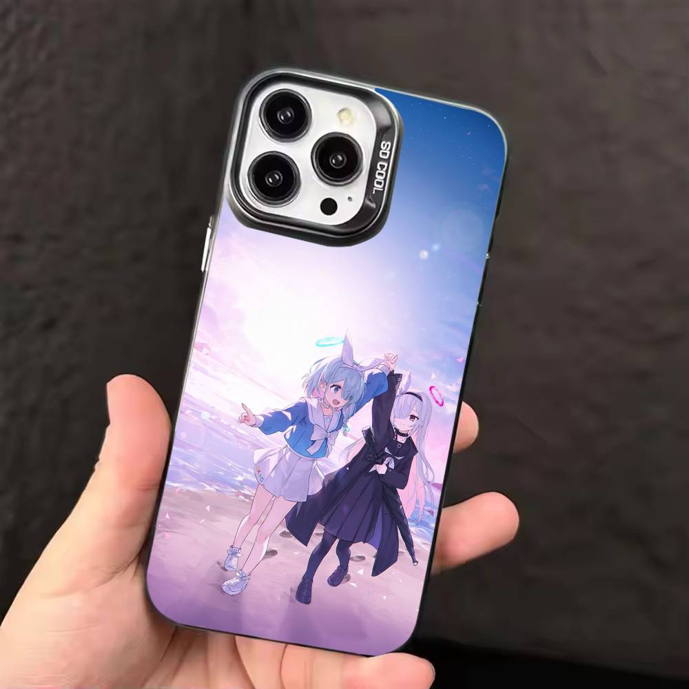 

B-Blue Archive Anime The Animation Phone Case Color Silver Shell For IPhone 17 16 15 14 13 12 11 Pro Max Plus iPhone15plus