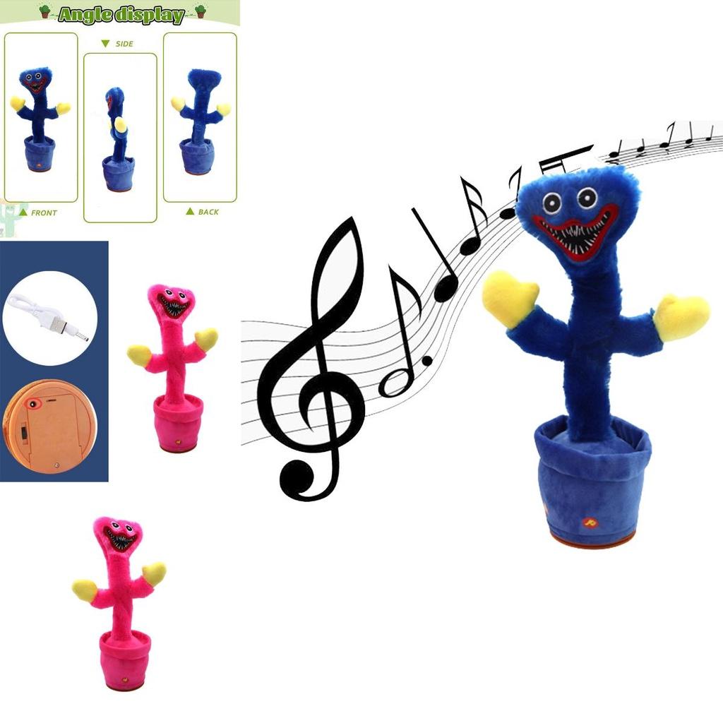 Poppy Playtime Huggy Wuggy Talking Cactus Plush Toy For Kids Interactive And Safe