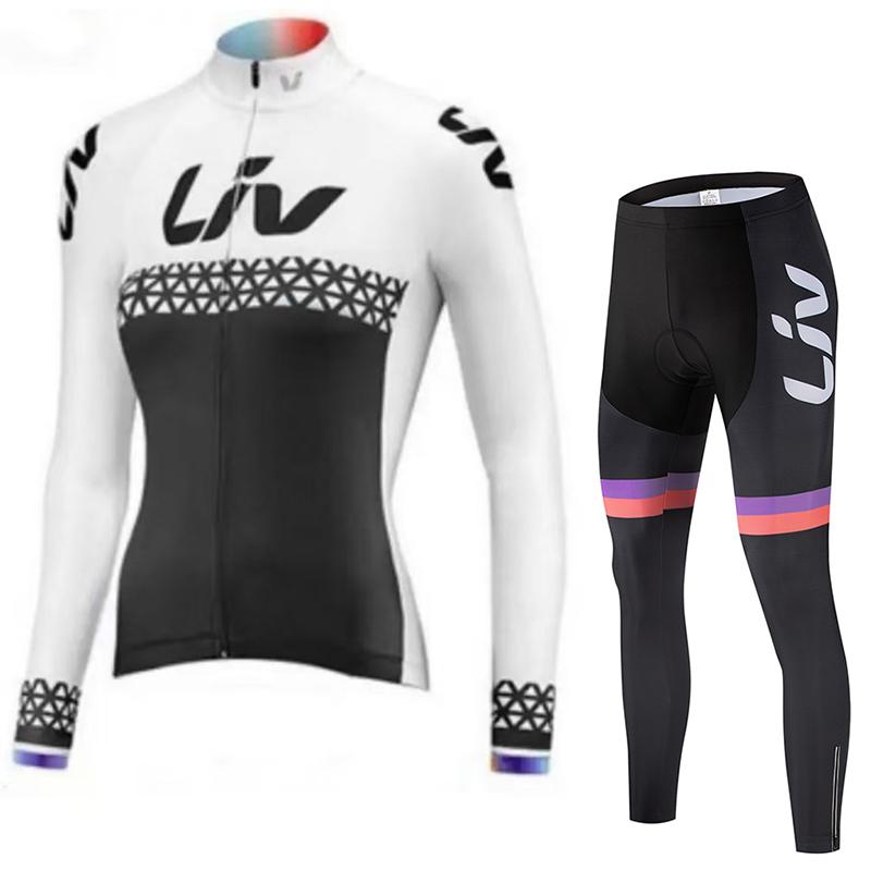 Bicycle Jersey Women's Bicycle Bib  Road Bike Cycling Suit Set Bicycle Shirt Shoulder Pants Autumn Long Sleeved Breathable Cycling Suit Set 2026