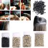 Hair Extension Beads 200/500/1000/2000PCS 3X5mm Silicone Lined Hair Extension Link Rings Beads Loops Tools 12 Types