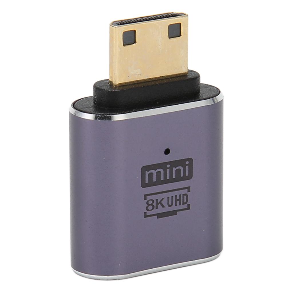 Type C HD Multimedia Interface Connector Male to Female Support 8K 60Hz 4K 120Hz Adapter with Indicator Lamp for Office