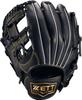 ZETT Youth Baseball Soft Black BJGB74510F Glove, Steer, All-Around, Left-Handed Throw, (1900), Size SS,