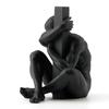 Black Figure Sculpture Room Aesthetic Decor Creative Character Resins Crafts Abstract Figures Statue Desk Decoration Miniatures