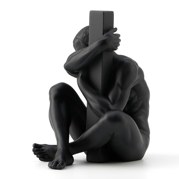 Black Figure Sculpture Room Aesthetic Decor Creative Character Resins Crafts Abstract Figures Statue Desk Decoration Miniatures
