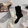 Damen Frühling und Sommer Dünne Polka Dot Mesh Tube Baumwollsocken