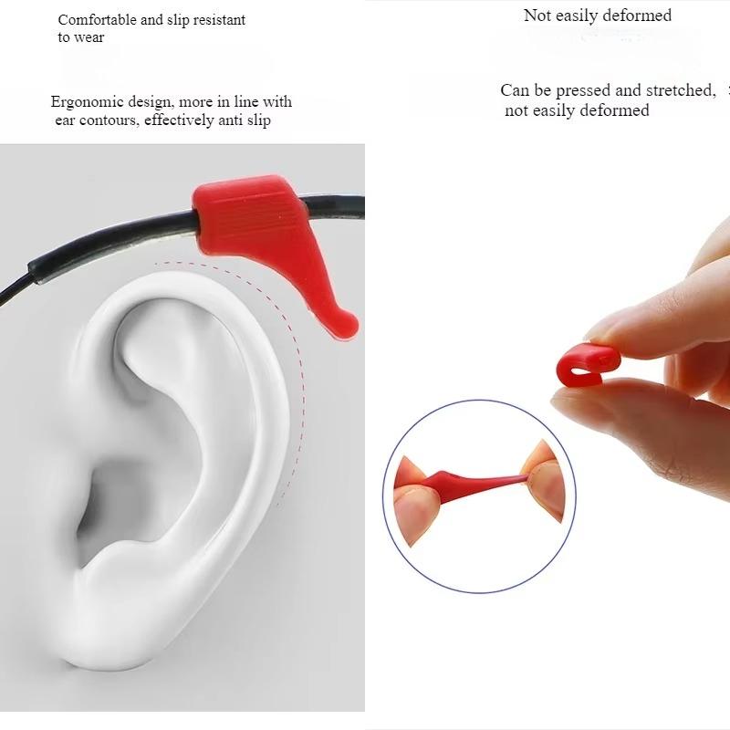 20Pairs Anti Slip Silicone Glasses Ear Hooks for Kids Adults Round Grip  Eyeglasses Sports Temple Tips Soft Ear Hook Accesories