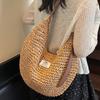 Woven Bag New Large Capacity Handmade Straw Bag for Travel Beach Bag Women's Casual Shoulder Tote Bag Crossbody Bag