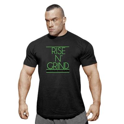 Faça o trabalho Nova marca de algodão masculino verão academia esportes musculação e fitness estampado gola redonda slim fit camiseta homme