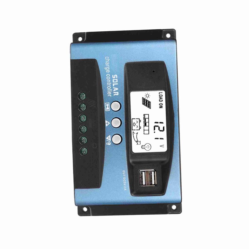 MPPT 60A Solarladeregler Dual-USB LCD-Display 12V 24V