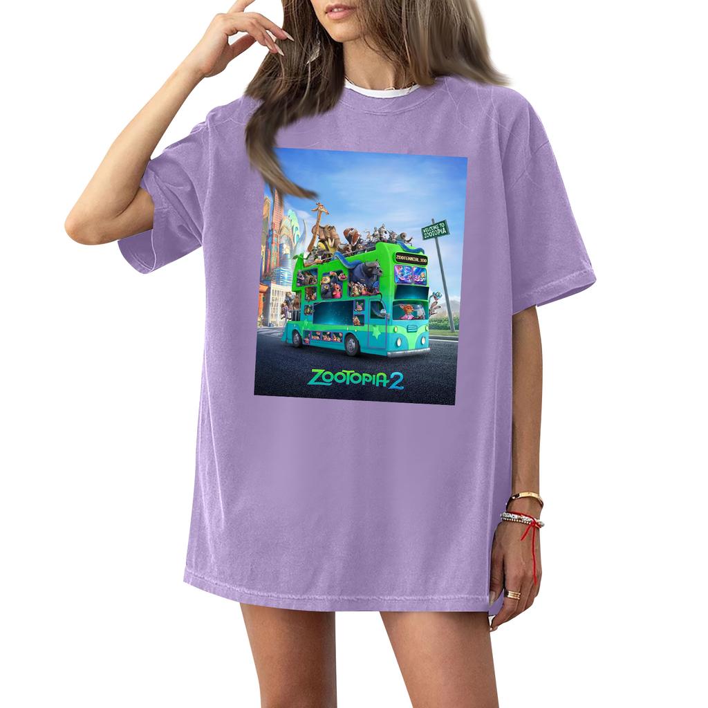 Women's Casual Fashion Round Neck Printed Short Sleeve T-Shirt Top