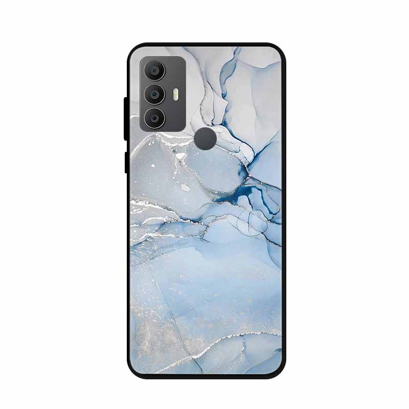 For Alcatel 1V 2021 Case 6002A 6002D 6.52" Marble Silicone TPU Soft Shockproof Phone Case for Alcatel 1V (2021) Covers Coque 1 V