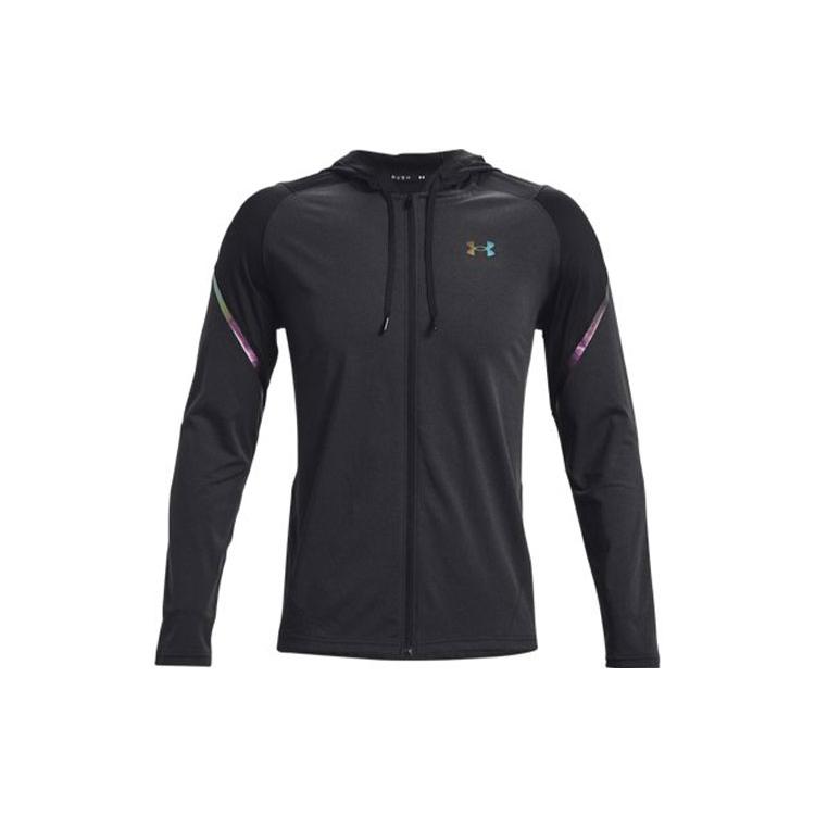 Under Armour Mens RUSH HeatGear Full-Zip Hoodie Black 1366170-001 S