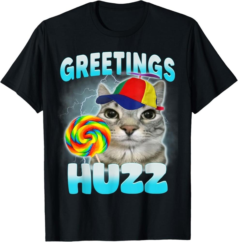 

Greetings Huzz Funny Gen Z Gen Alpha Slang Meme unisex T-Shirt 4XL