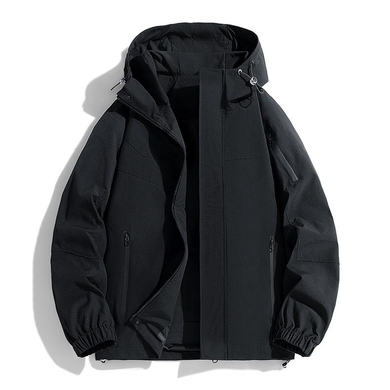 Men's hooded color-blocked jacket trendy spring and autumn new casual ruffian couple pilot staff jacket