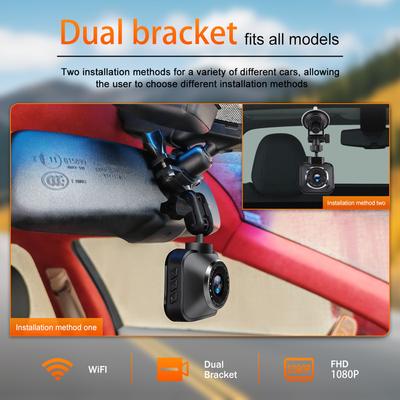 Car DVR Dash Cam WiFi FHD1080P Ultra-Wide Angle Lens Night Vision Seamless Loop Recording G-Sensor Black Box Traffic Recorder