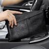 Wrist Bag for Men Large Capacity Soft Leather Clutch Bag 29x2x19cm Black Stylish Envelope Design