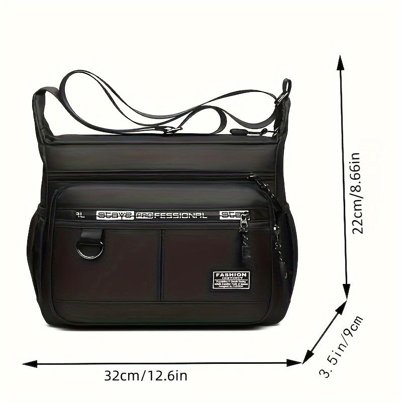 Nylon Herren Brusttasche mit großer Kapazität und mehreren Schichten - Sportliche Umhängetasche mit mehreren Fächern und Seitentasche, für Reisen und Outdoor-Aktivitäten