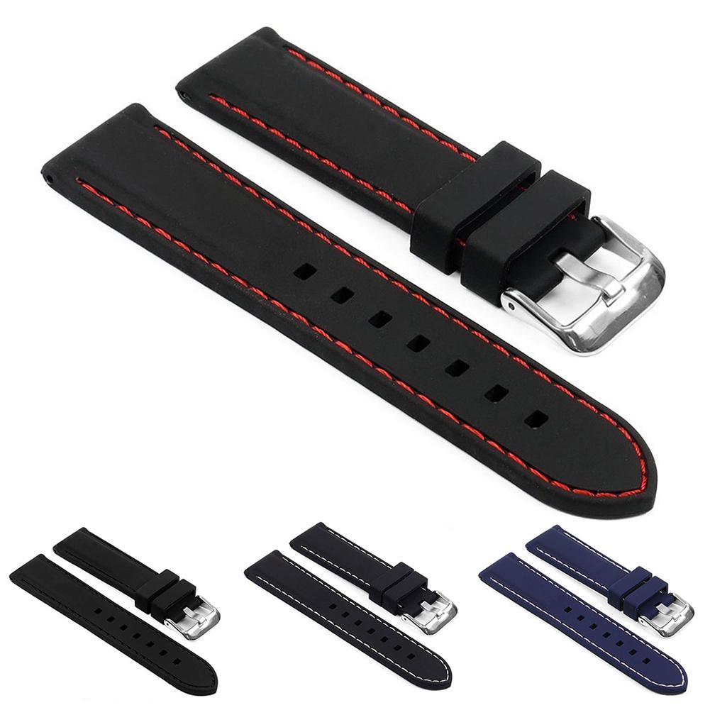 Fashion Soft Silicone Watch Strap Band Buckle Watchband Replacement Wristband