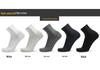 6 Pairs Men's Large Seamless Sweat-Absorbing Odor-Resistant Mid-Calf Socks for Autumn/Winter