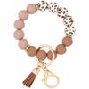 BAOSIWA Silicone Beaded Keychain Wristlet Key Ring Bracelet Cute Car Key Chain Holder for Women Girls