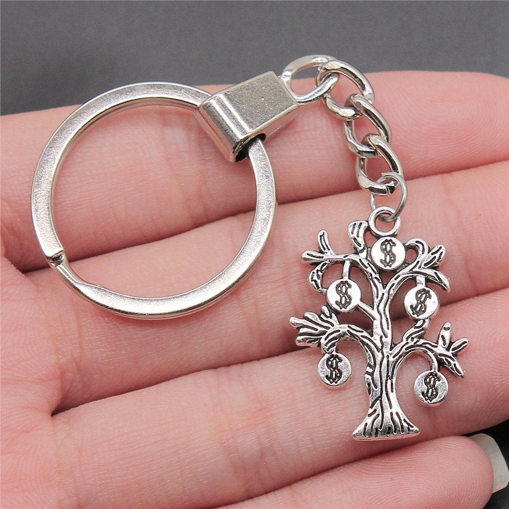 Tree of Life Nature Growth Pendant Antique Bronze Metal Keychain Trendy Gift for Nature Lovers