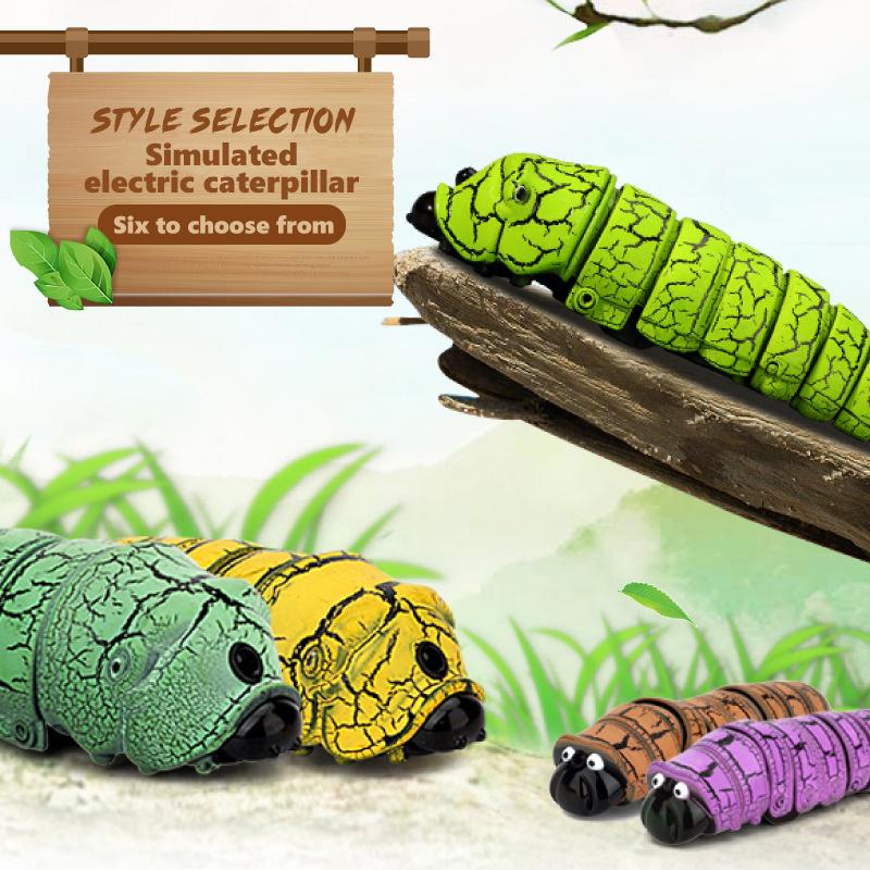 Non-Toxic Simulation Tricky Rc Caterpillar Robot Simulated Cute Animals Remote Control Insects Halloween Toys For Kids Children'S Gifts