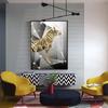Home Decor Interior Luxury Modern Painting Gold Decoration Canvas Deer Pictures On Wall Loft Frameless Poster Room Decor No Frame