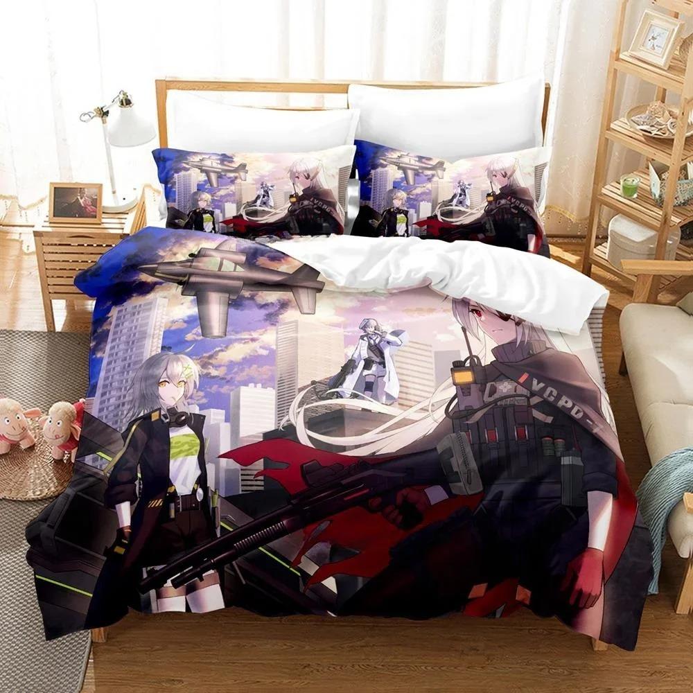 3D Printed Anime Kawaii Girls' Frontline Bedding Set Single Twin Full Queen King Size Bed Set Adult Kid Bedroom Duvet Cover Sets