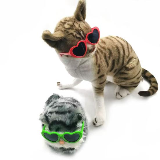 Heart Sunglasses for Dolls, Cute Pet Glasses for Stuffed Animals, Dress Up Accessories for Porch Goose Statue, Toy Eyewear for Kids