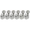 Musiclily Pro R18K Locking Gear Vintage Oval for Fender Stratocaster and Telecaster Electric Guitars Left-Handed 6-In-Line 2-Pin Tuners, 181 Ratio,