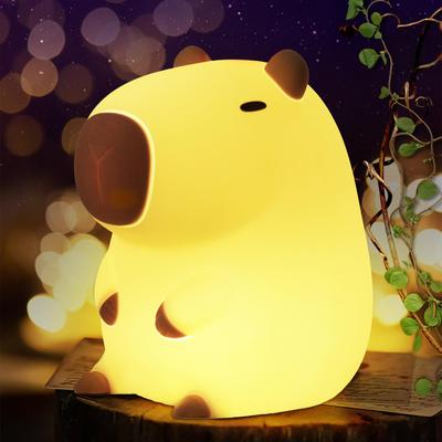 Lampeez Capybara Night Light, LED Nursing Light, Capybara Bedside Lamp with Timer, Birthday Gift for Boys and Girls, Cute
