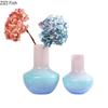 Cute Pink Blue Gradient Glass Vase Hydroponics Plant Pots Table Decoration Flower Arrangement Floral Vases Room Aesthetic Decor