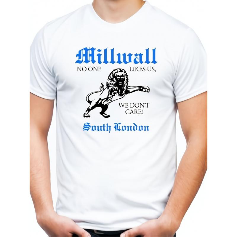 Millwall Sud Londra Maglietta Calcio Sport Uomo Inghilterra Ultras Bianco