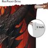 Dragon Curtains Mystic Magic Vicious Red Blood Moon Adventure Treasure Eyes Windows Treatments Insulated Drapes Thermal Made Of Polyester