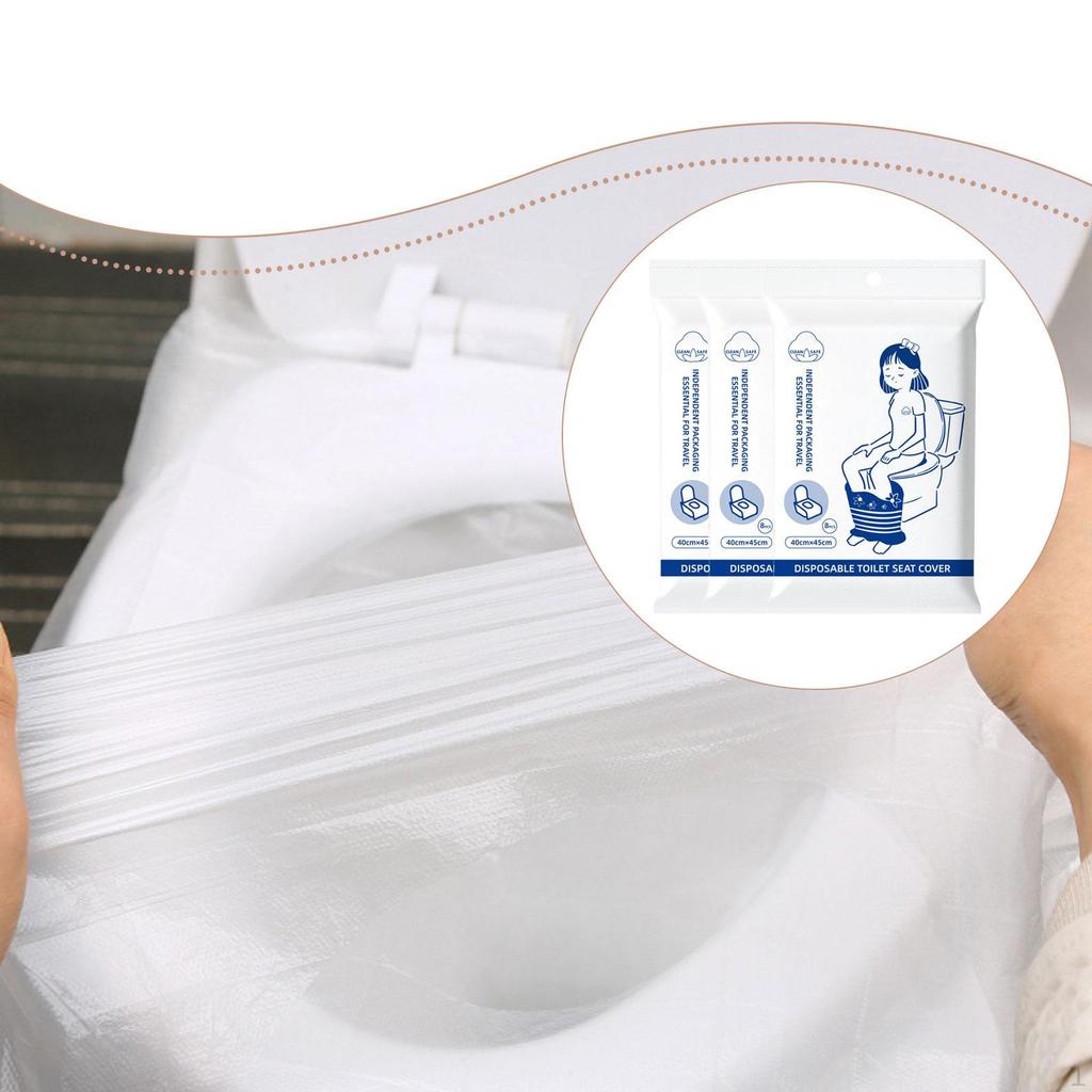 24 Pieces Disposable Toilet Seat Covers for Travel Bathroom Public Restroom