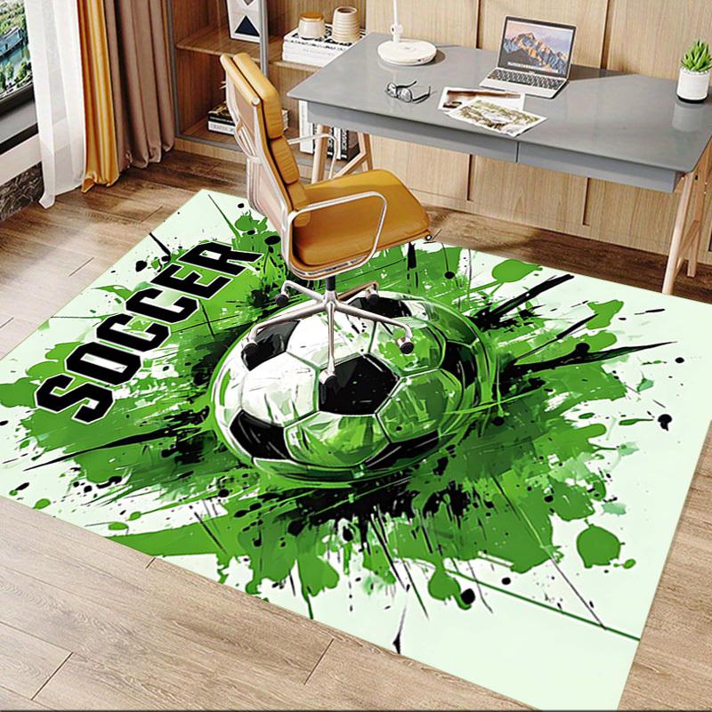 1PC Soccer Ball Extra Large Non Slip Floor carpet, Office, family, bedroom, Studio Large Area Rug Indoor Rugs, , Vibrant Colors