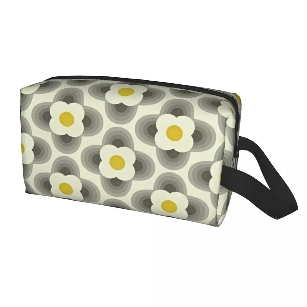 Travel Orla Kiely Wallpaper Toiletry Bag Cute Flowers Floral Retro Cosmetic Makeup Organizer Women Beauty Storage Dopp Kit Box