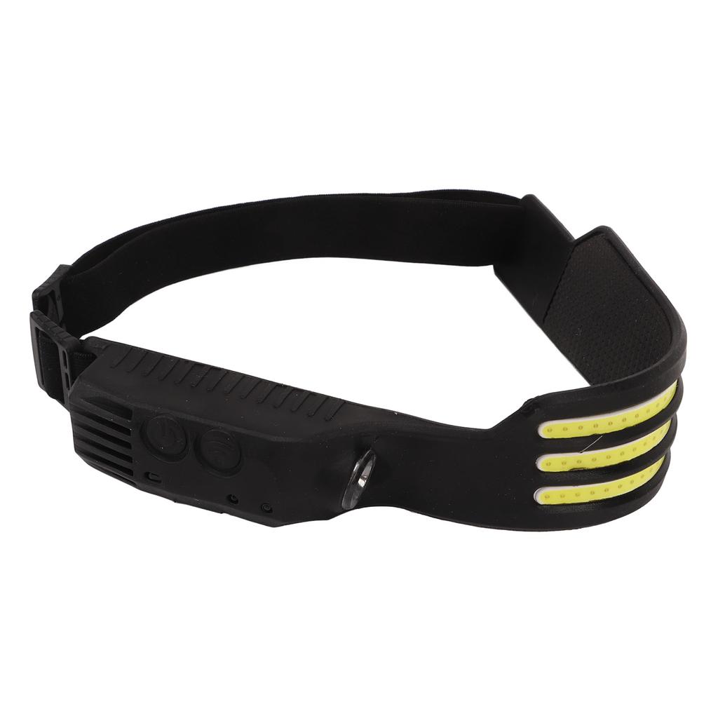 Strip COB Headlamp Super Bright Wide Beam Lightweight Rechargeable Head Light with Motion Sensor for Outdoor Fishing