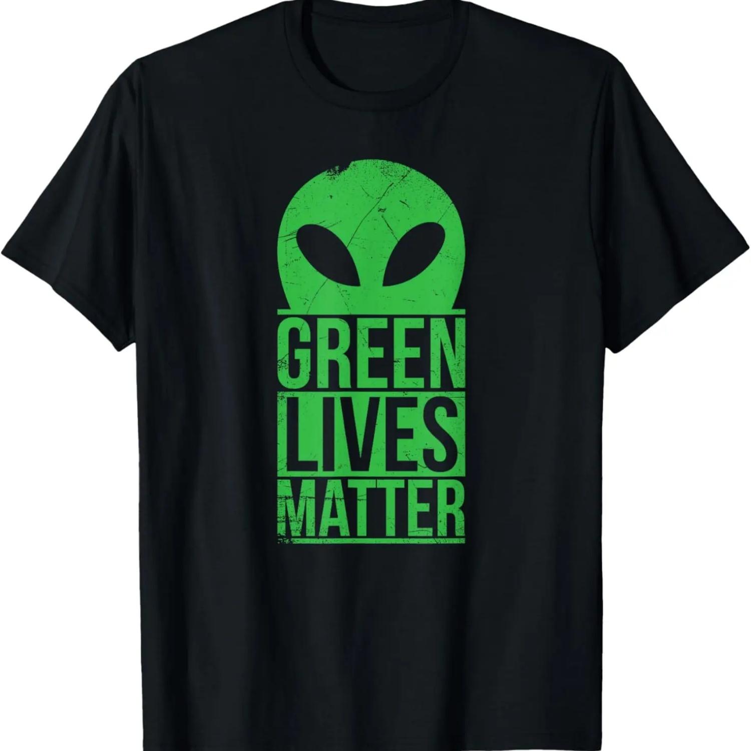 Storm Area 51 Green Alien Lives Matter Funny Aliens UFO T-Shirt S