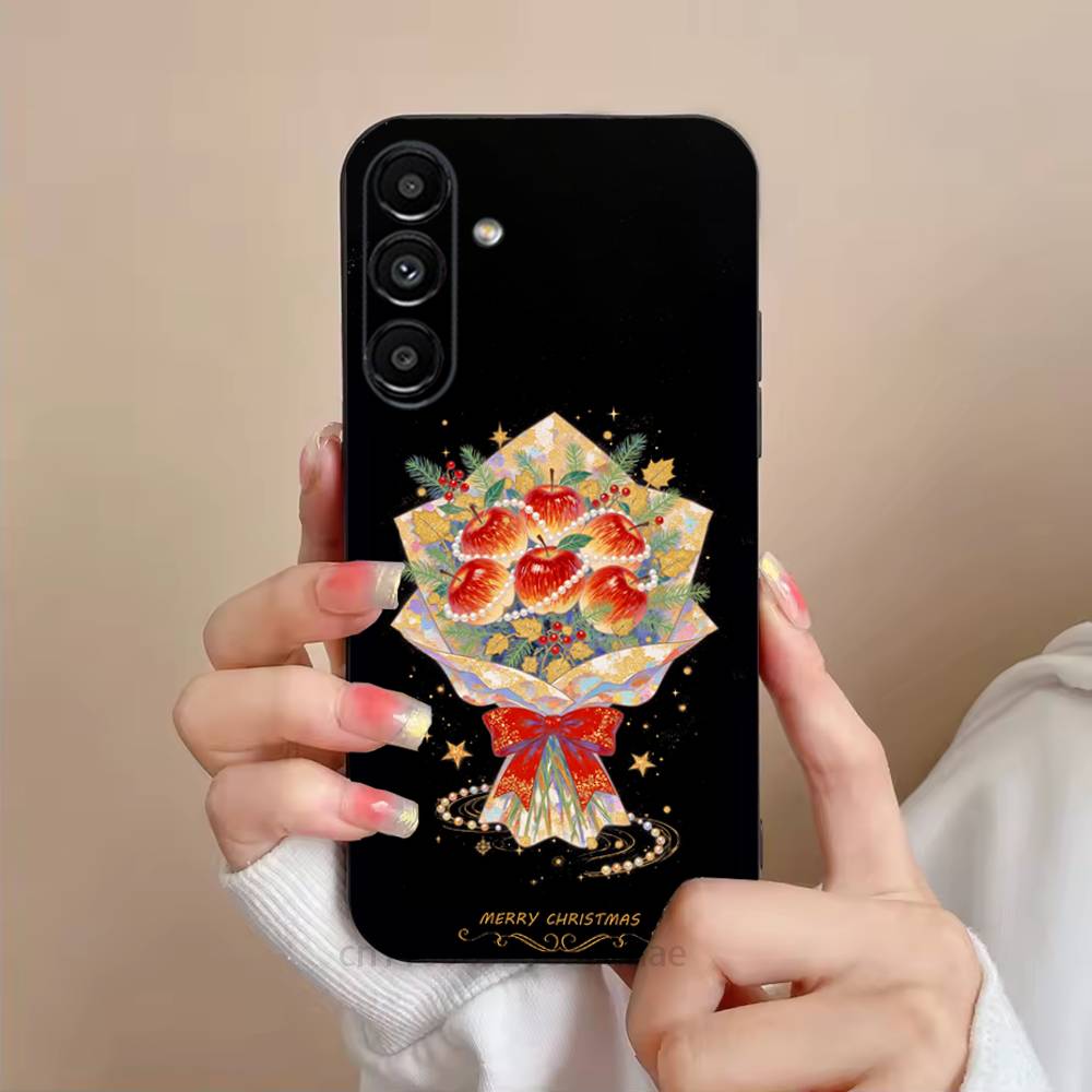 

Cartoon Christmas Style Phone Case For Samsung S25,24,23,22,21,S20,Ultra,Plus,FE Black Soft Cover SamsungS21plus