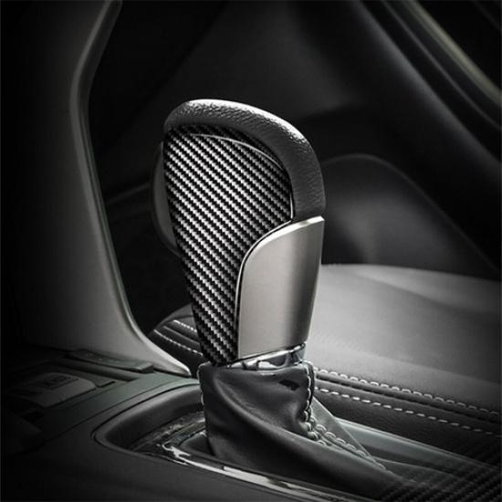 Hard Carbon Fiber Car Central Gear Shift Back Sticker For Subaru Forester 13-18