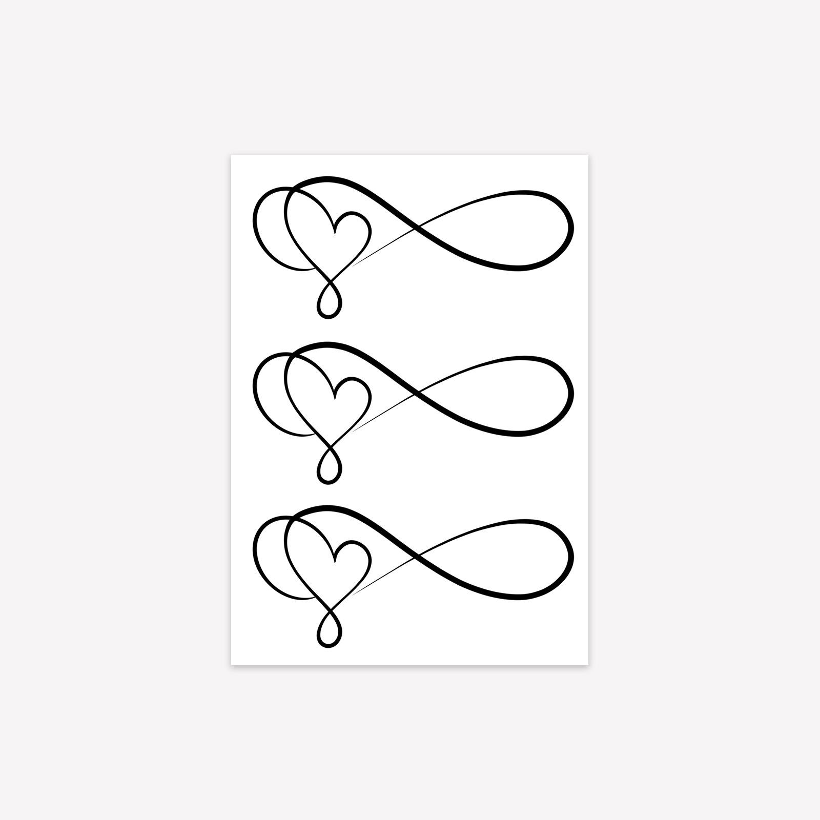 Love Mobius Ring Tattoo Sticker Advanced Sense Niche Simple Personality Small Fresh Tattoo Sticker 7*10