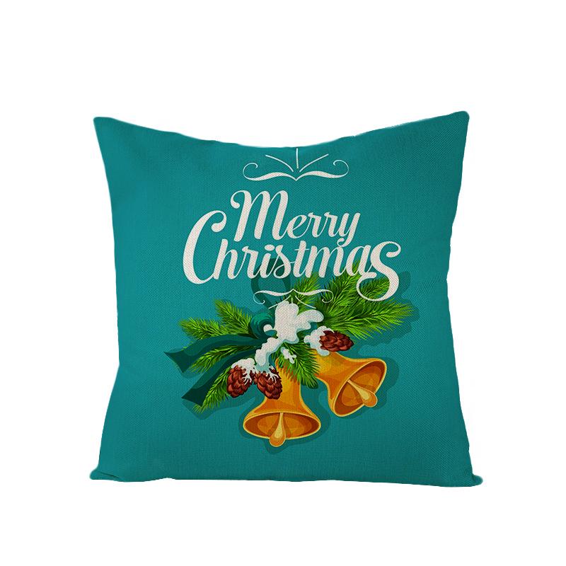 Christmas Polyester Pillow Cover Cartoon Digital Print Cushion Cover New Home Decoration Cushion Cover